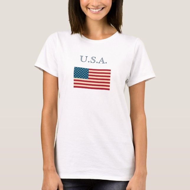 Amerikansk flagg USA T-shirt (Framsida)