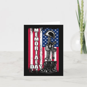 Amerikansk flagg Veteran Minnesdagen Patriotisk Kort