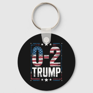 Amerikansk Flagga 0-2 Trump 2024 Nyckelring