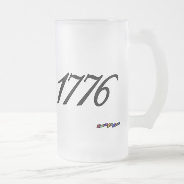 Amerikansk Flagga - 1776 Frostat Ölglas (Höger)