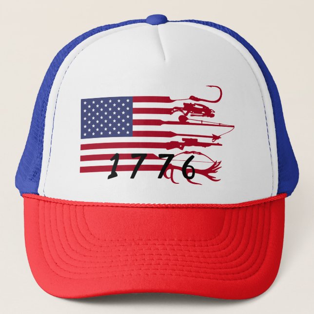 Amerikansk Flagga - 1776 Snyggt Keps (Framsida)