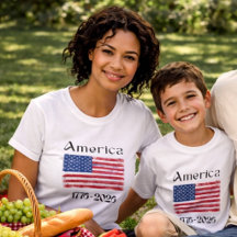 Amerikansk flagga 1776 till 2026 Barn 250-årsjubil