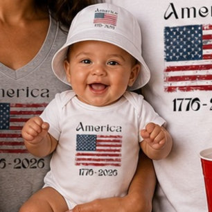 Amerikansk Flagga 1776 till 2026 Barn 250-årsjubil T Shirt