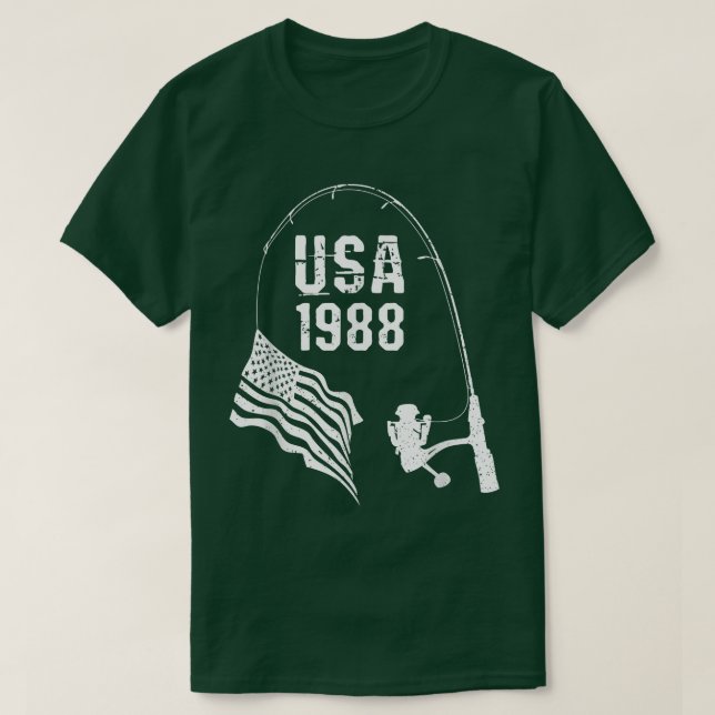 Amerikansk Flagga 1988 T Shirt (Design framsida)