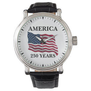 Amerikansk flagga 250 år armbandsur