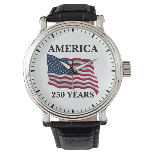 Amerikansk flagga 250 år armbandsur (Framsida)