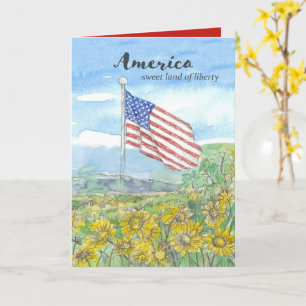 Amerikansk flagga 250-årsdag självständighetsdag kort