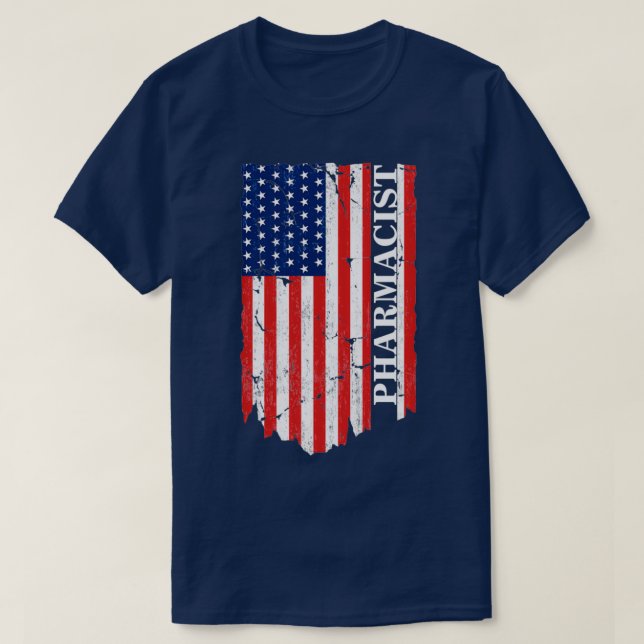 Amerikansk Flagga 4:e gången Gift Patrioti T Shirt (Design framsida)