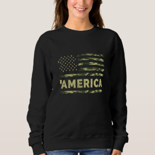 Amerikansk flagga 4:e juli 'america kamouflage t shirt