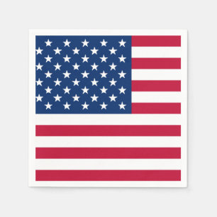 Amerikansk Flagga 4:e juli-Pappersservett Pappersservett