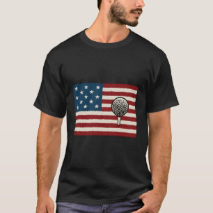 Amerikansk flagga 4:e juli USA patriotisk golf Gol T Shirt