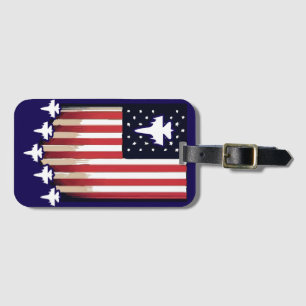 Amerikansk flagga 4 juli-65079 bagagebricka