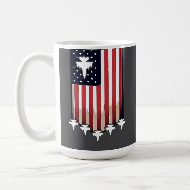 Amerikansk flagga 4 juli-65079 kaffemugg (Vänster)