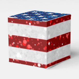Amerikansk flagga 4 juli glitter presentaskar