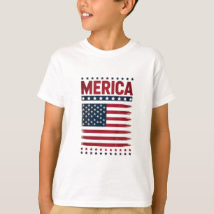Amerikansk Flagga 4 juli Merica T Shirt