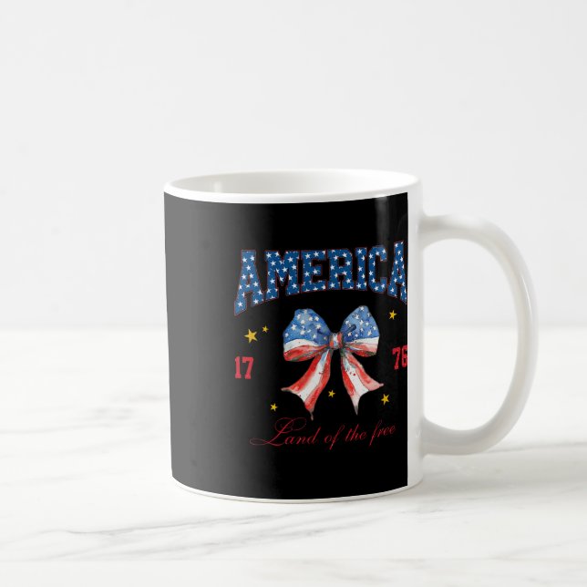 Amerikansk flagga 4 juli självständighetsdag  kaffemugg (Höger)