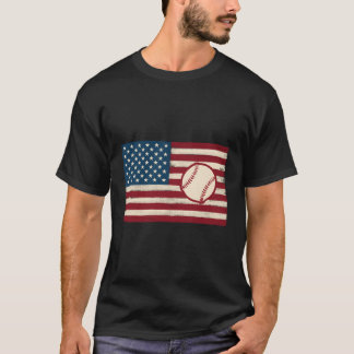 Amerikansk Flagga 4 juli: USA Patriotic Baseball T Shirt