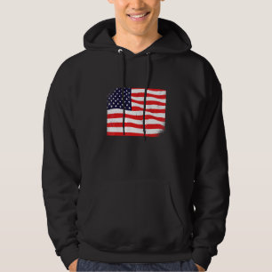 Amerikansk Flagga 4 juli USA Patriotic Independen Hoodie