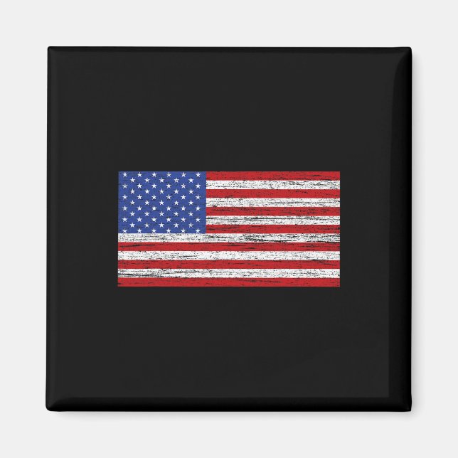 Amerikansk Flagga 4 juli USA Patriotic Magnet (Framsidan)