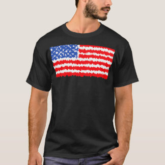 Amerikansk Flagga 4 T Shirt