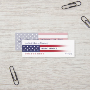 Amerikansk Flagga 6 Mini Visitkort
