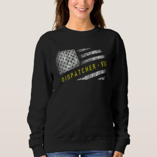 Amerikansk flagga 911-disponent gul linje Usa-flag T Shirt