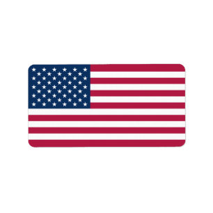 Amerikansk flagga adressetikett