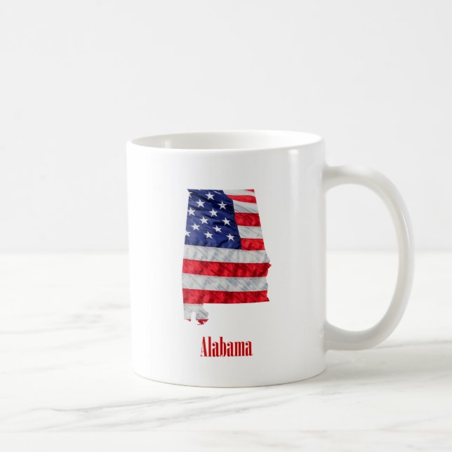Amerikansk flagga Alabama USA Kaffemugg (Höger)
