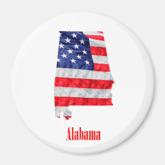 Amerikansk flagga Alabama USA Magnet