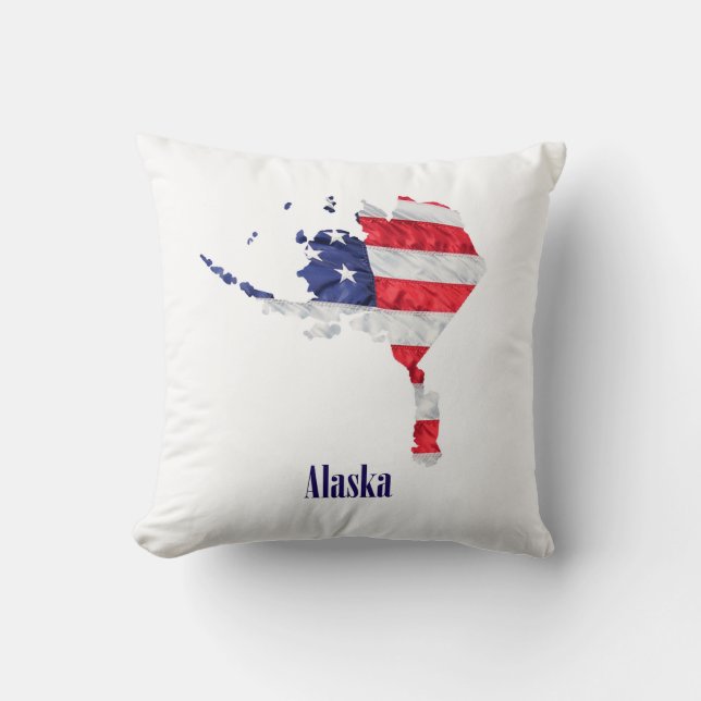 Amerikansk flagga Alaska USA Kudde (Framsida)