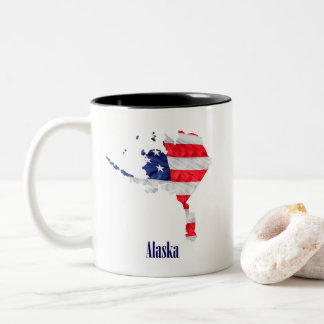 Amerikansk flagga Alaska USA Två-Tonad Mugg