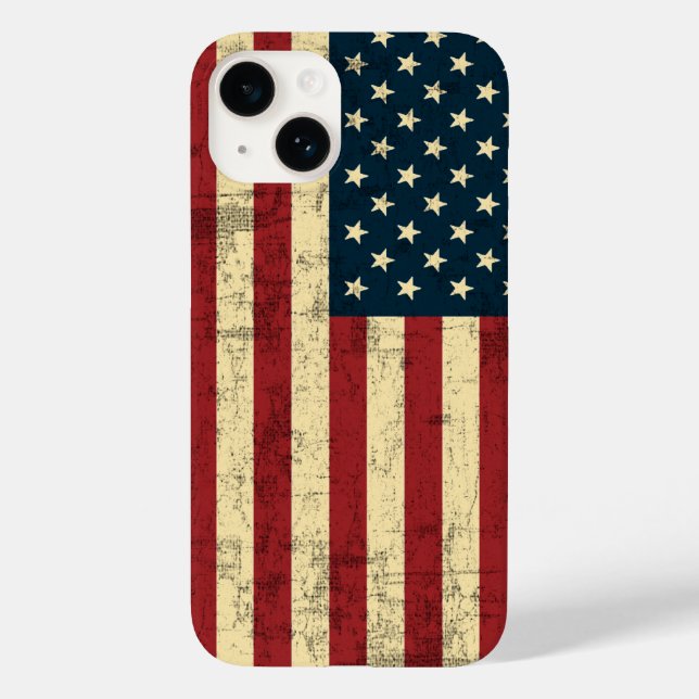 Amerikansk flagga åldrad distressed (Baksida)