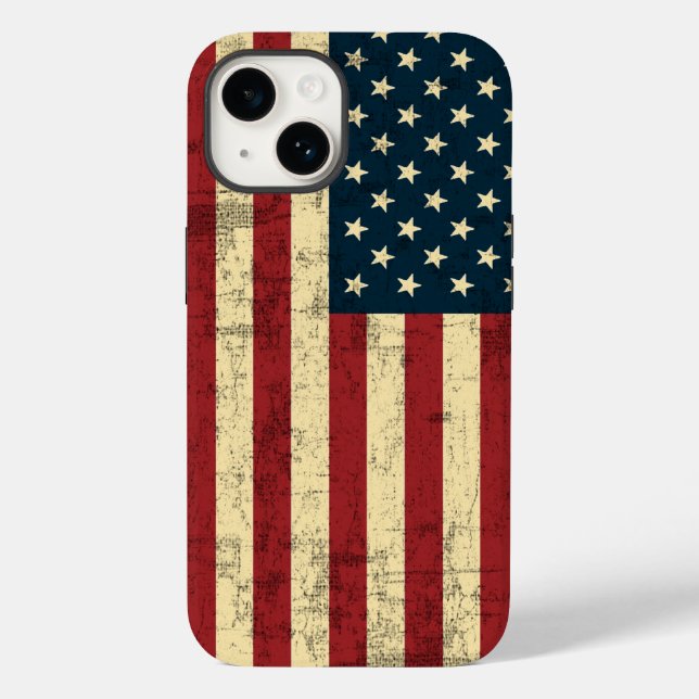 Amerikansk flagga åldrad distressed (Baksida)