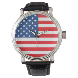 Amerikansk Flagga Armbandsur
