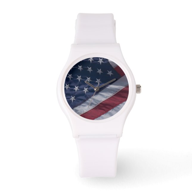 Amerikansk flagga. armbandsur (Framsida)