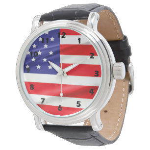 Amerikansk Flagga Armbandsur