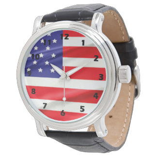 Amerikansk Flagga Armbandsur