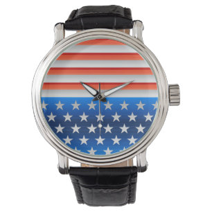 Amerikansk Flagga Armbandsur