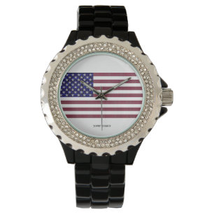Amerikansk Flagga Armbandsur