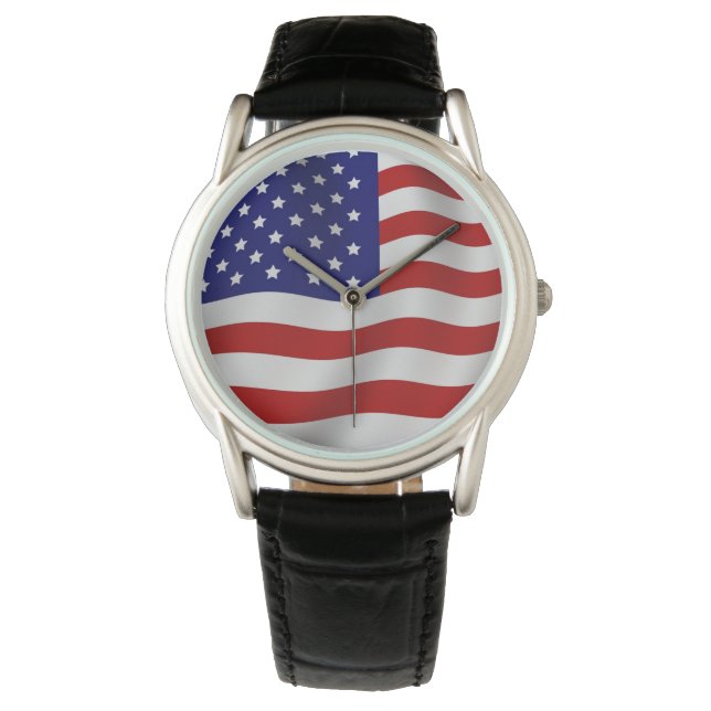 Amerikansk Flagga Armbandsur (Framsida)