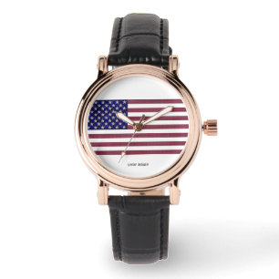 Amerikansk Flagga Armbandsur