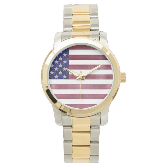 Amerikansk Flagga Armbandsur (Framsida)