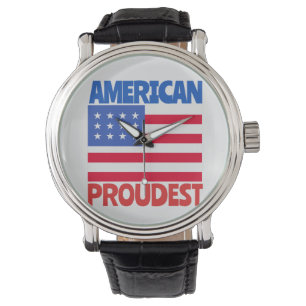 Amerikansk Flagga Armbandsur