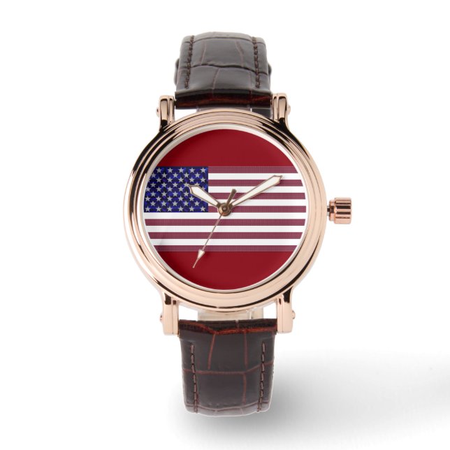 Amerikansk Flagga Armbandsur (Framsida)