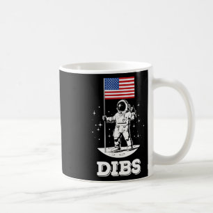 Amerikansk Flagga Astronaut Rymden 4:e Juli Amerik Kaffemugg