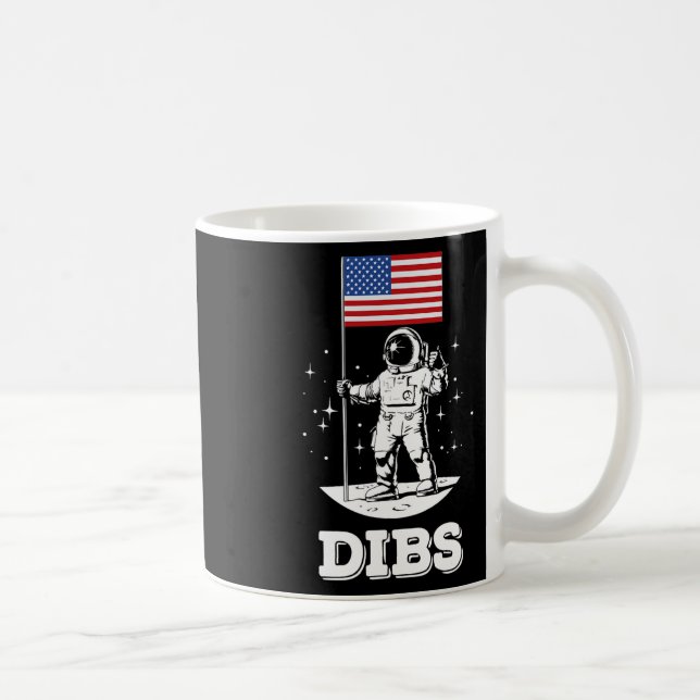 Amerikansk Flagga Astronaut Rymden 4:e Juli Amerik Kaffemugg (Höger)