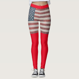AMERIKANSK FLAGGA AV DEN 4 JULI AV YRKESRÄTTEGÅNGA LEGGINGS