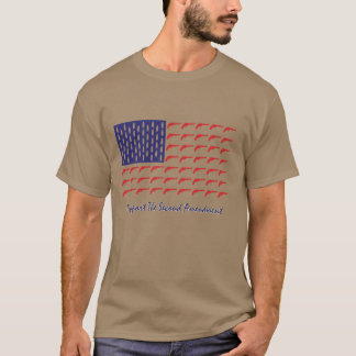 Amerikansk-flagga-av-pistol-vapen- T Shirt