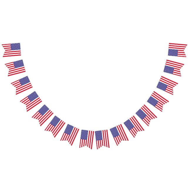 Amerikansk flagga-banderoll vimplar (Alla)