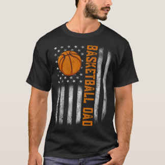 Amerikansk Flagga Basketball Flagga Pappa Pappor T Shirt